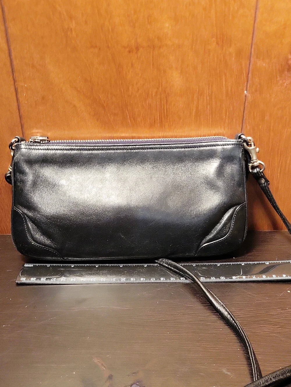 Vintage Coach Black Soft Glove-Tanned Leather Shoulder Bag #8314